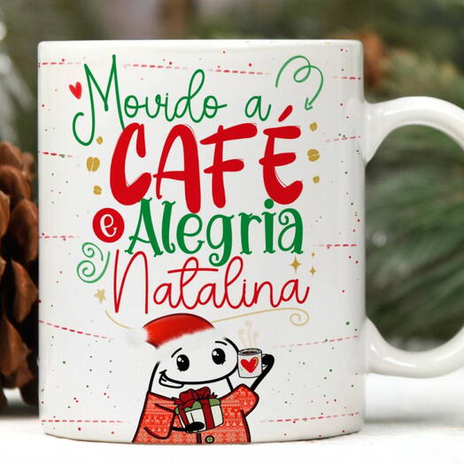 Caneca Natal Flork - Movida a Cafe e Alegria Natalina