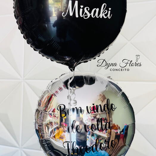 2 Balões Personalizados com Gas Helio