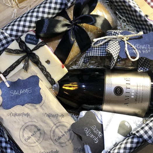 Box Queijos e Espumante