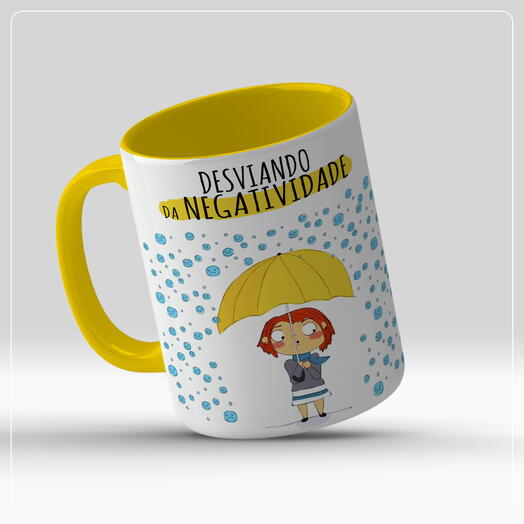 Caneca Personalizada Motivacional - Desviando da Negatividade