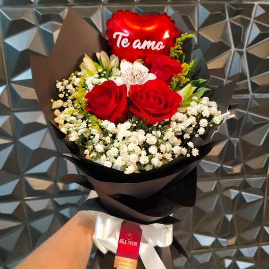 Buquê de Rosas vermelhas - I Love You