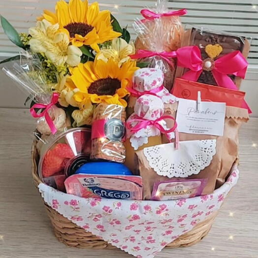 Cafe no Cesto Girassois