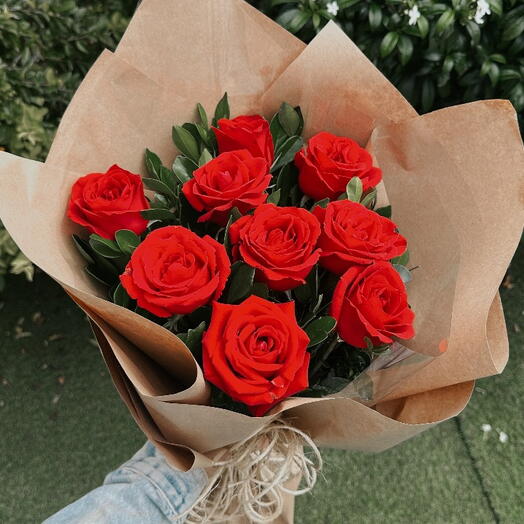 Buquê de 6 Rosas Vermelhas