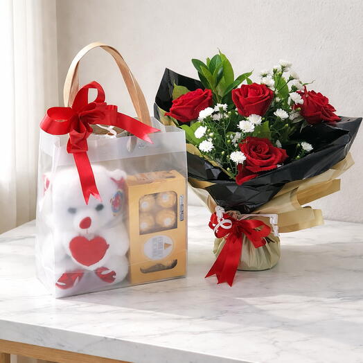 Combo Bolsa Transparente Amor