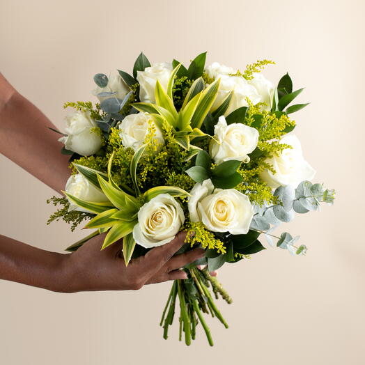Buquê Ternura - Rosas Brancas