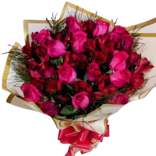 Buquê 20 Rosas Pink