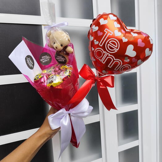 Dia das Mães - Buquê Bombonzinho Ouro Branco ou Sonho de Valsa + kit