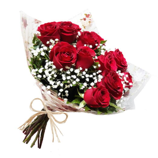 Buquê 12 Rosas Vermelhas