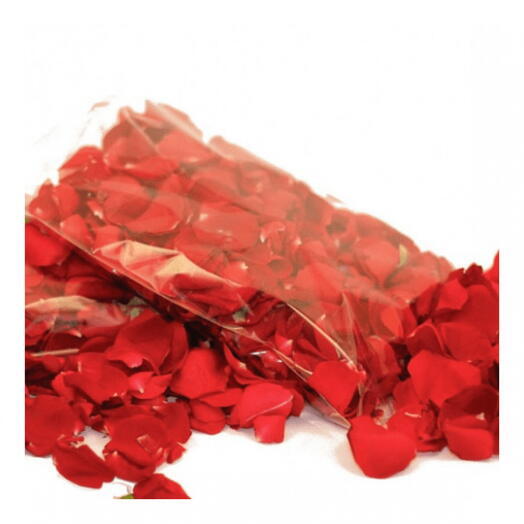 Saco de petalas vermelha