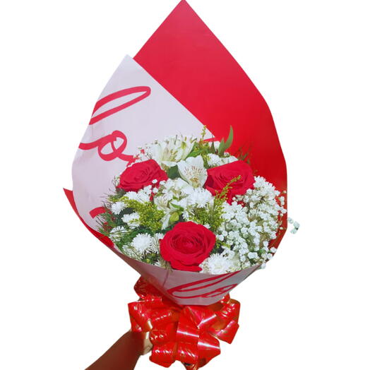 Buquê com 3 Rosas