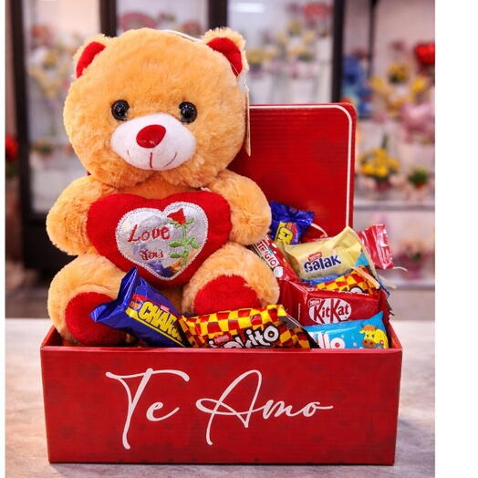 Cesta Amor Doce com Urso