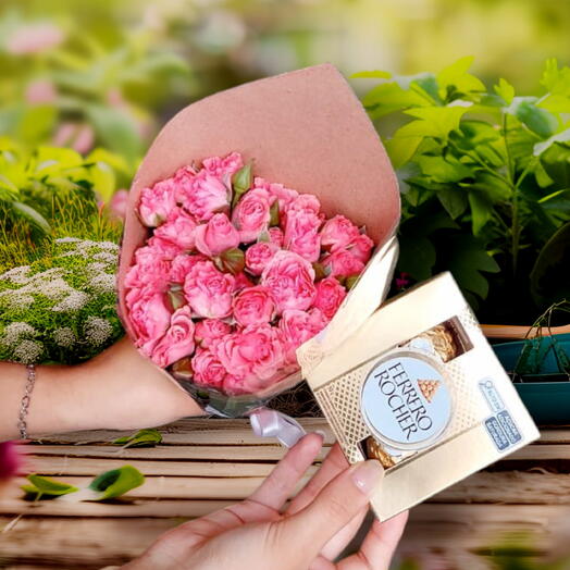 Buquê de Rosas Spray Cor de Rosa