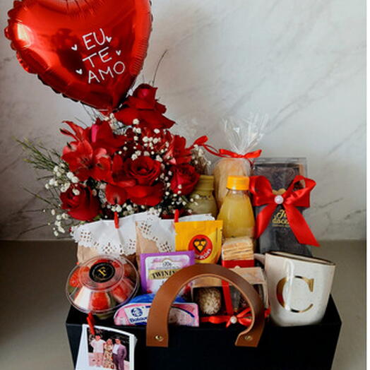 Cesta de Cafe Eu Te Amo Premium