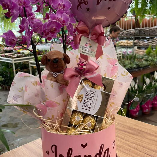 Box Orquidea Mini Balão 10 Personalizado