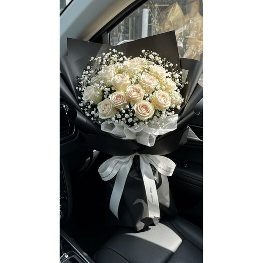 Buque de 15 Rosas Brancas