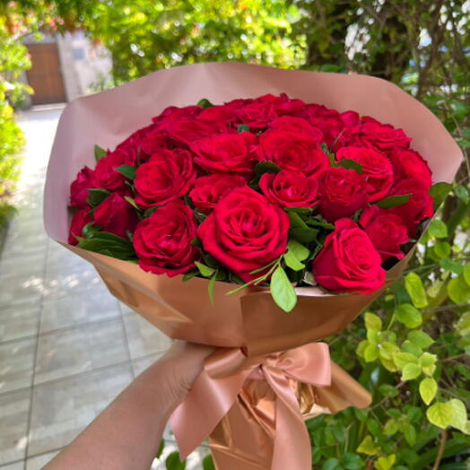 Buquê de 21 Rosas Vermelhas