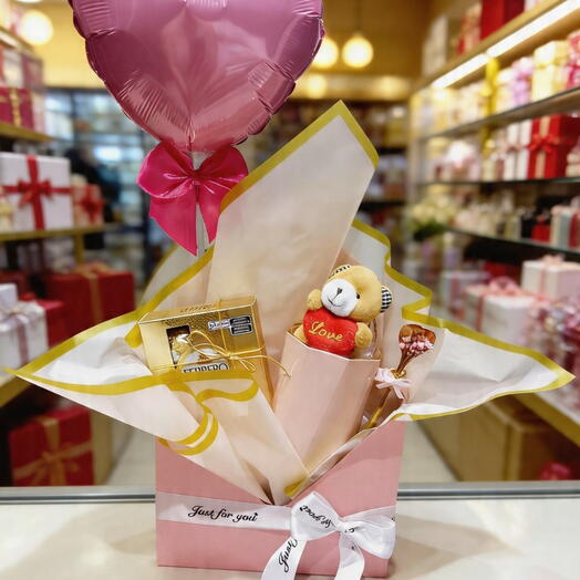 CESTA ENVELOPE CARTA ROSA