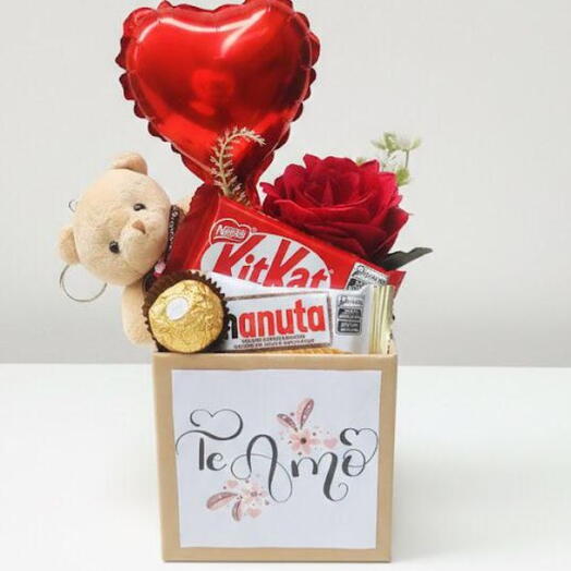 Cesta de Presente Perfeito Te Amo