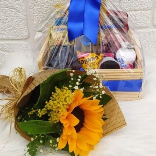 Cesta Cafe Manhã e Girassol