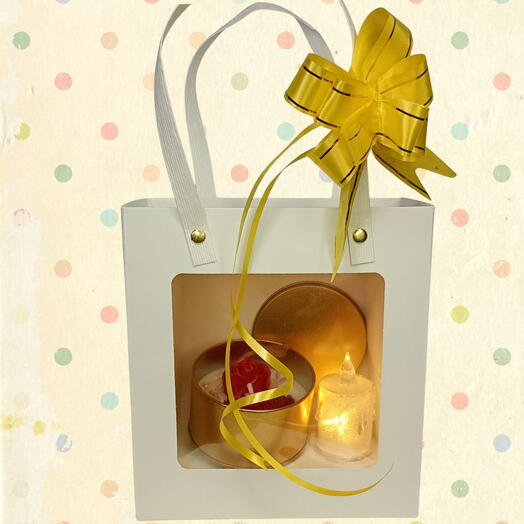 Kit Glow com Vela Artesanal Premium em Bag Luxo