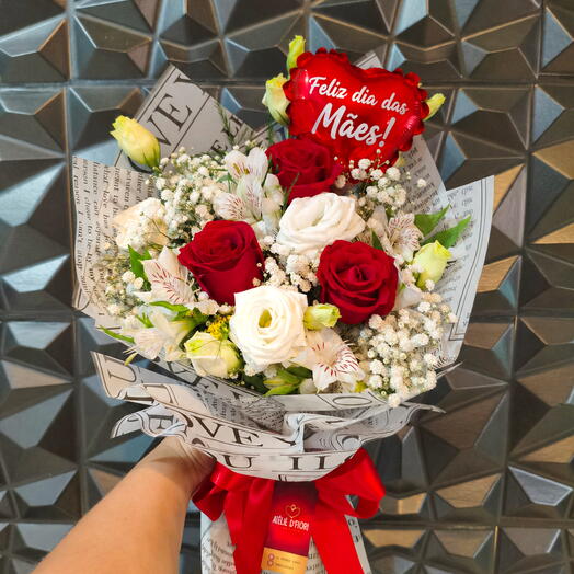 Buquê de Rosas vermelhas - Amor Puro de Mãe