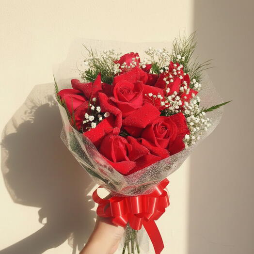 Buque com 7 rosas