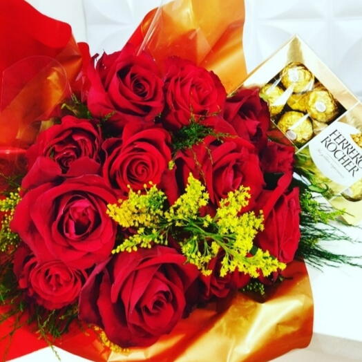 Rosas Colombianas e   Ferrero Rocher com 8