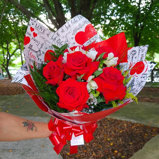 Buquê de 5 Rosas Colombianas