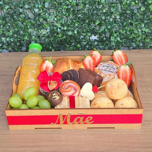 Cesta de Cafe da Manhã de Dia das Mães