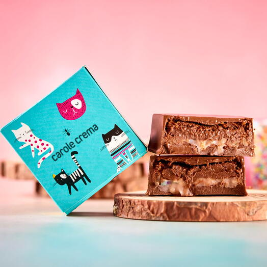 Quadrado Kids recheado de Nutella e dragees coloridos