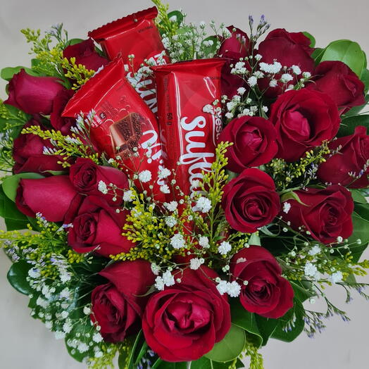 Coração de rosas adoçado