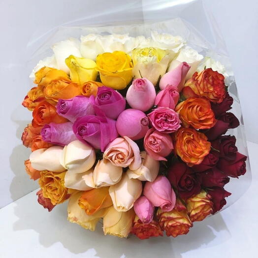 Buquê Colorido 60 rosas