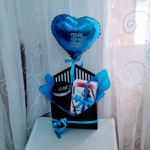 Box Envelope do Papai com Chocolate e Copo Termico