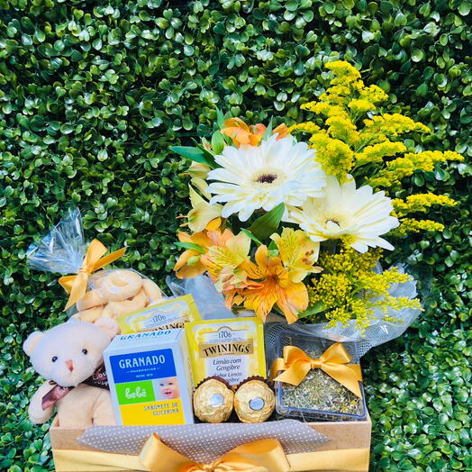 Cesta de Materninade Cha e Carinho